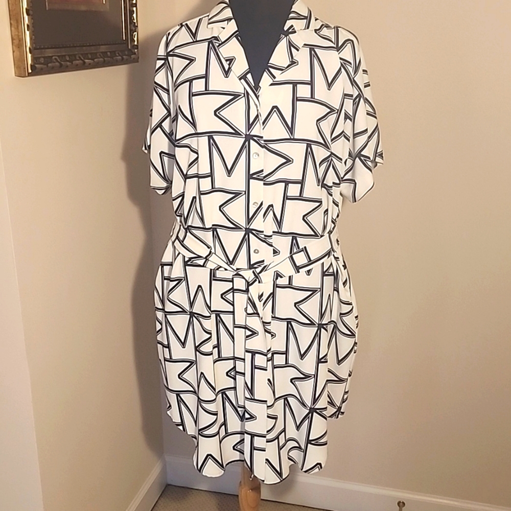 WynneLayers Logo Patterned Shirt Dress